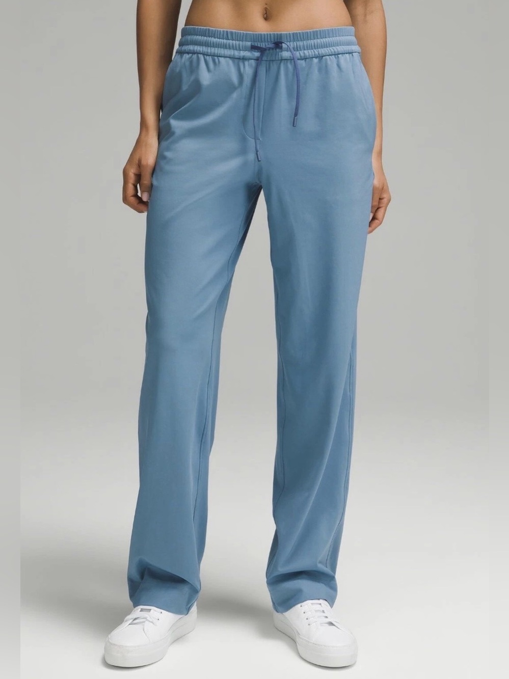 lululemon athletica Dusty Blue Wide-Leg Drawstring Track Pants - Picture 2 of 12